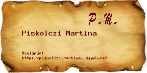 Piskolczi Martina névjegykártya